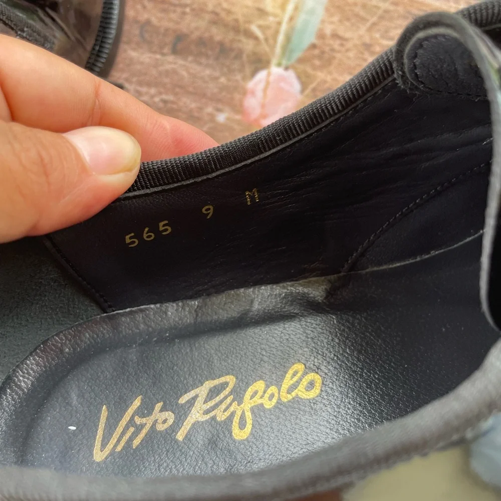 Vito Rufolo Black Patent Leather Oxford Shoes for Formal Occasions